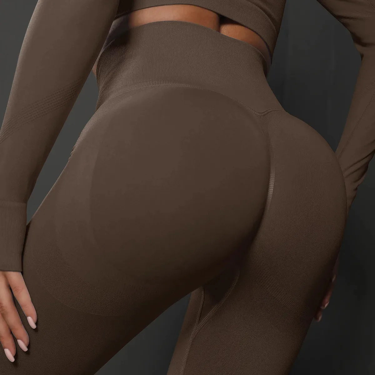062 Seamless Stretchy Running Fitness  Peach Shaped Butt Legging