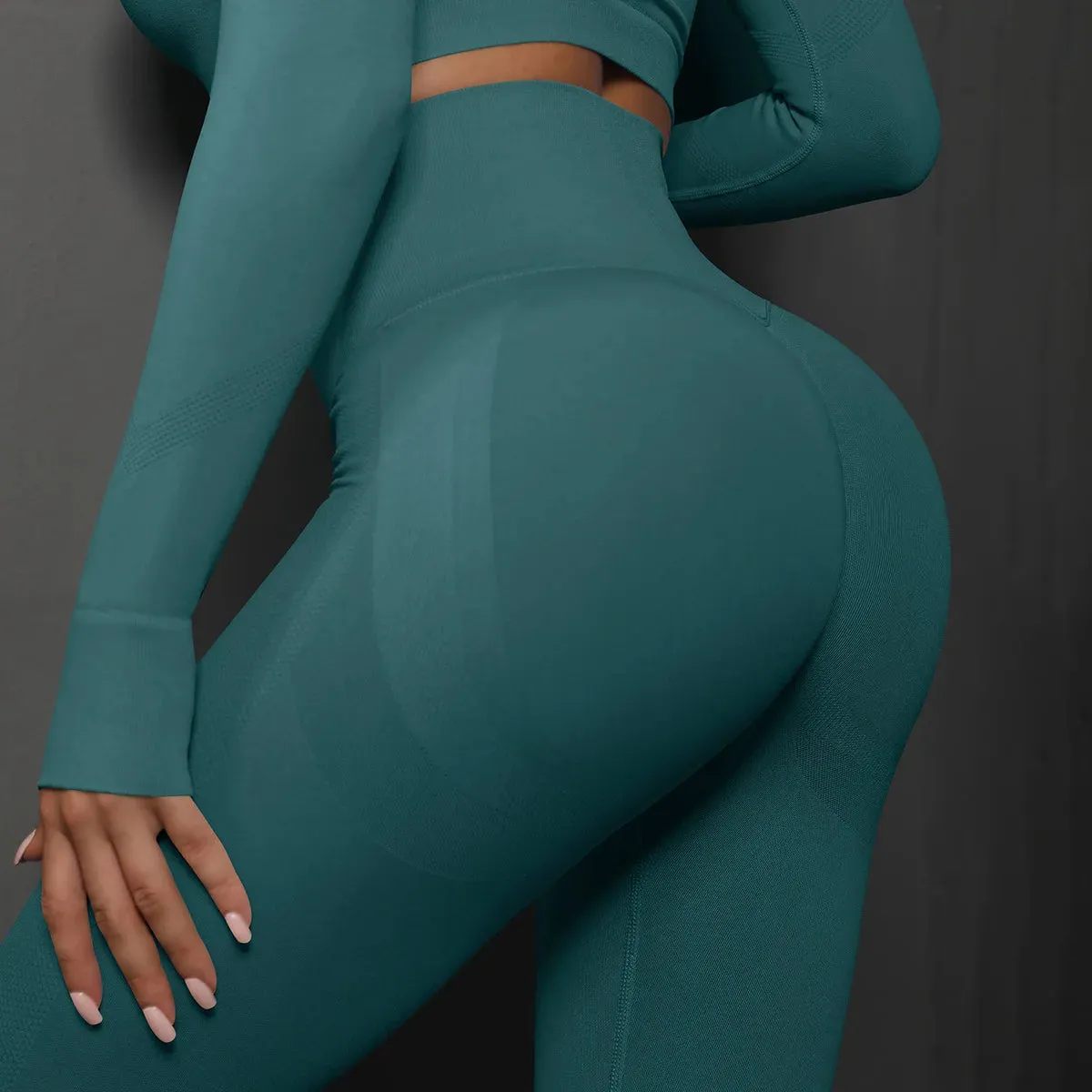 062 Seamless Stretchy Running Fitness  Peach Shaped Butt Legging