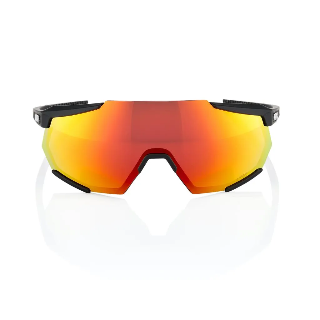 100% Racetrap - Soft Tact Black - HiPer Red Multilayer Lens