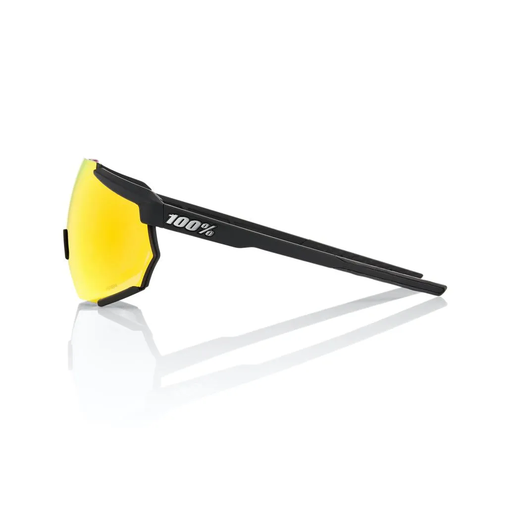 100% Racetrap - Soft Tact Black - HiPer Red Multilayer Lens