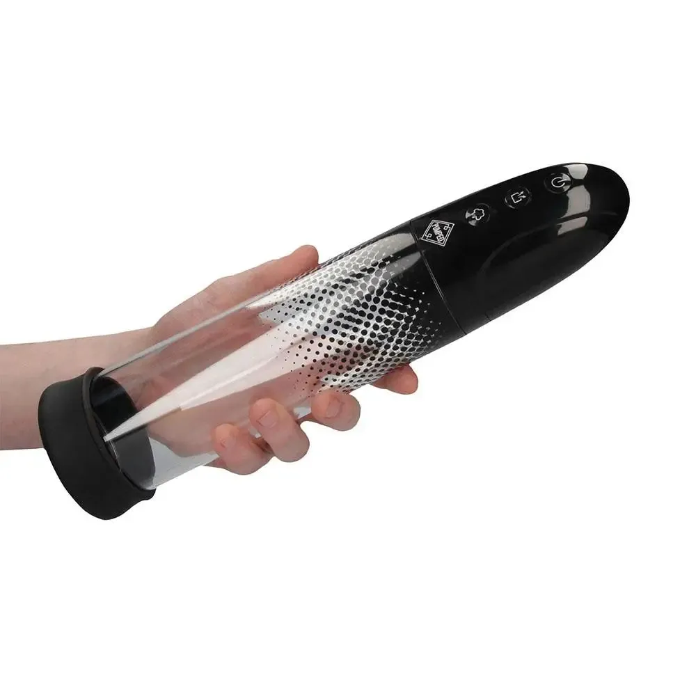 12-inch Shots Silicone Black Automatic Rechargeable Penis Pump