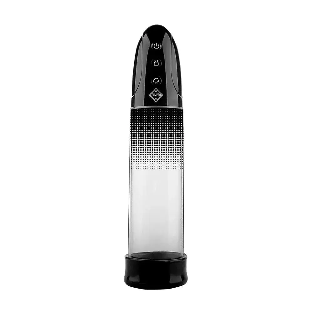 12-inch Shots Silicone Black Automatic Rechargeable Penis Pump