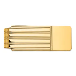 14k Yellow Gold Solid Fold Over Money Clip