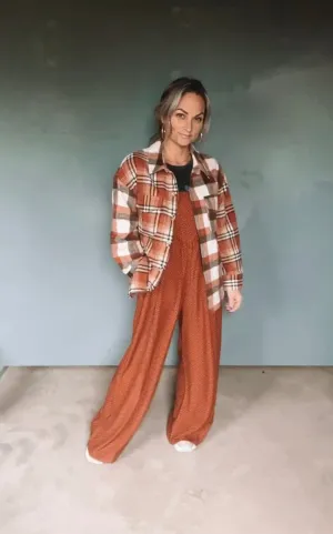 4231 RUST PRINT JUMPSUIT
