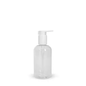 8 oz. Boston Round Clear PET with Pump