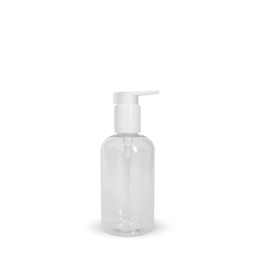 8 oz. Boston Round Clear PET with Pump