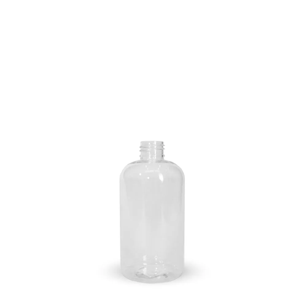 8 oz. Boston Round Clear PET with Pump