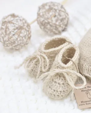 Alpaca Natural Bootie | 100% Alpaca | Newborn Baby
