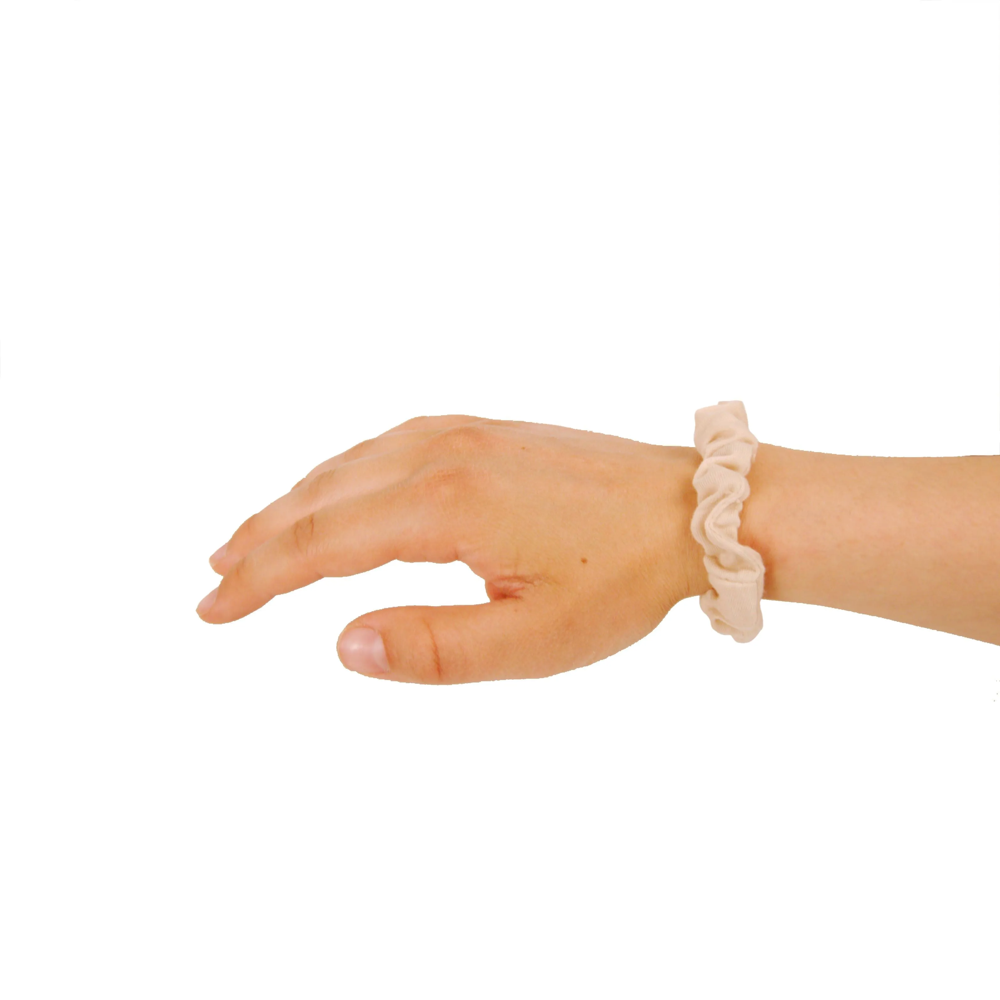 Amelia Beauty, Medium Tan Jersey Scrunchies, 2.5in Diameter, Gentle on Hair, Strong Hold, No Snag, No Dents or Creases. 10 Pack
