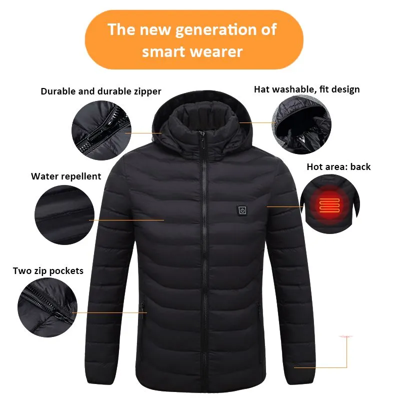 Anniou Men's 8 Area Heated Jacket