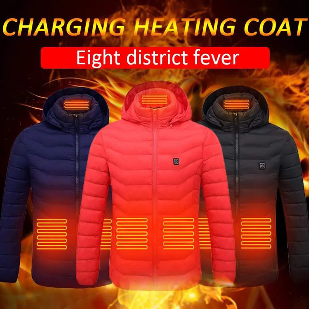 Anniou Men's 8 Area Heated Jacket