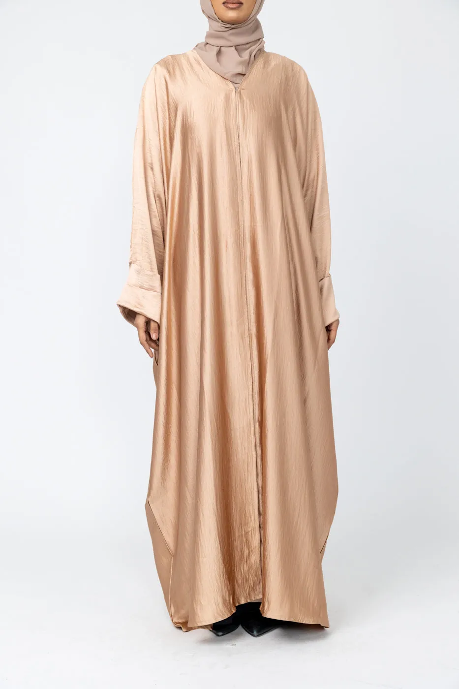 Aria open batwing abaya - Gold