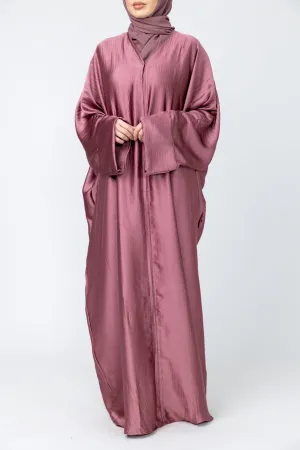 Aria open batwing abaya - Rose
