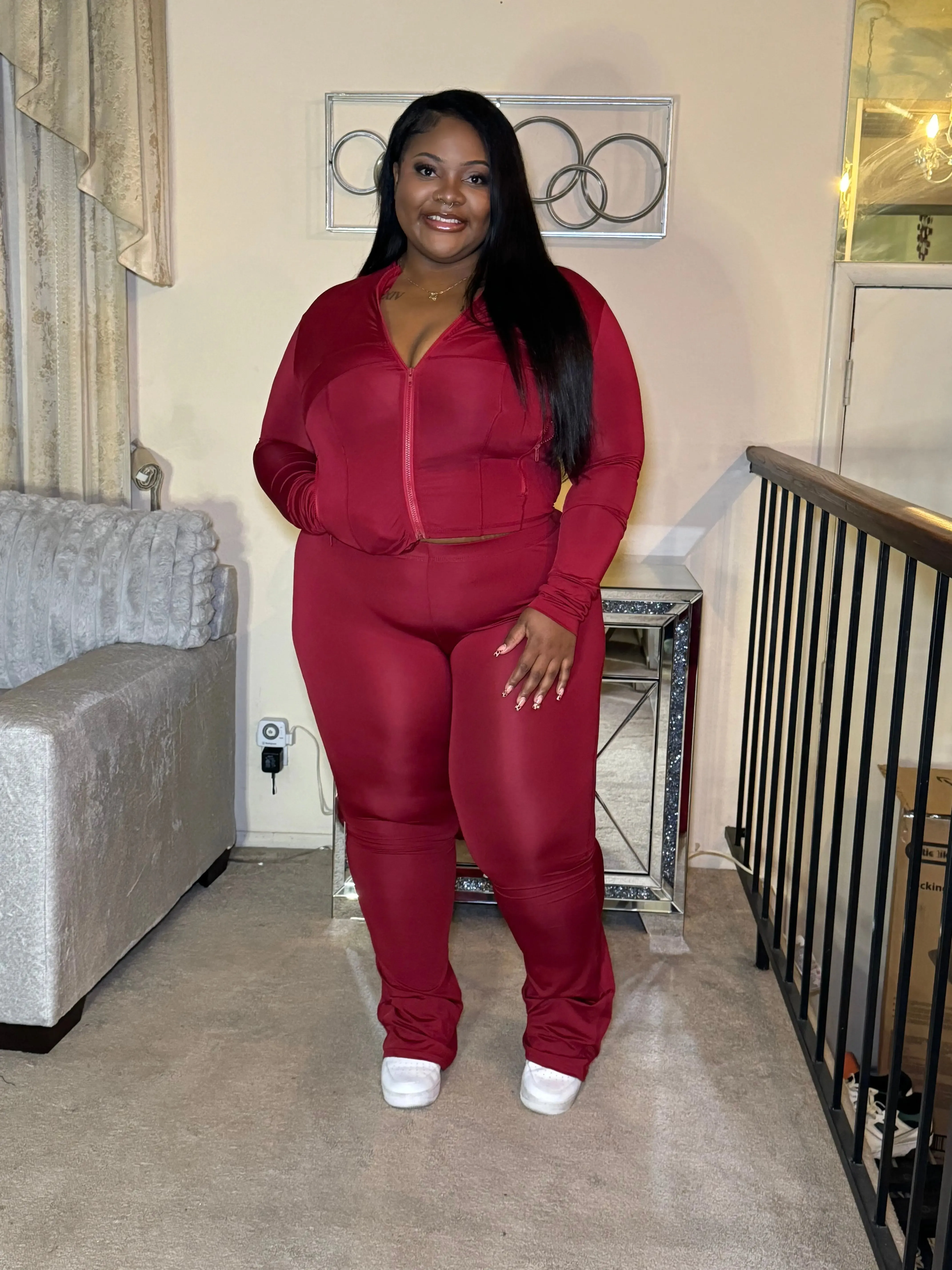 AT EASE TRACKSUIT (BURGUNDY)