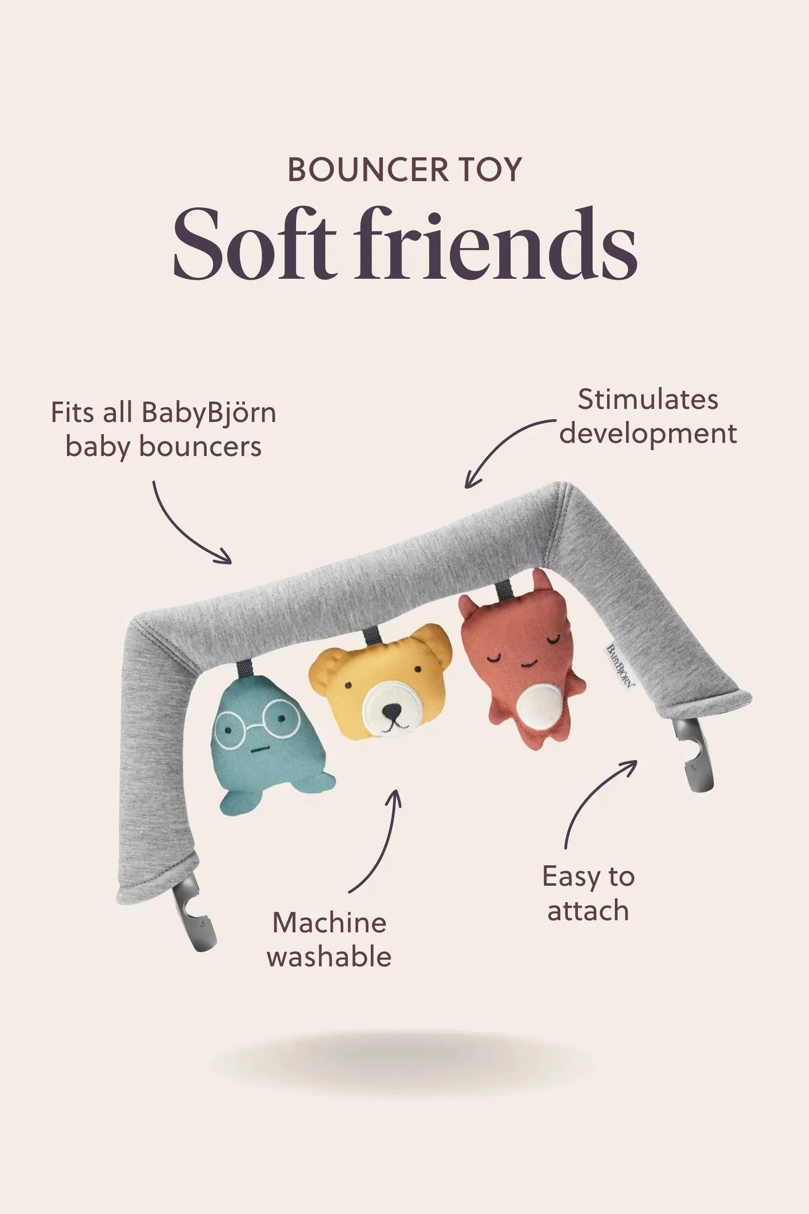 BabyBjörn Soft Friends Toy for Bouncer