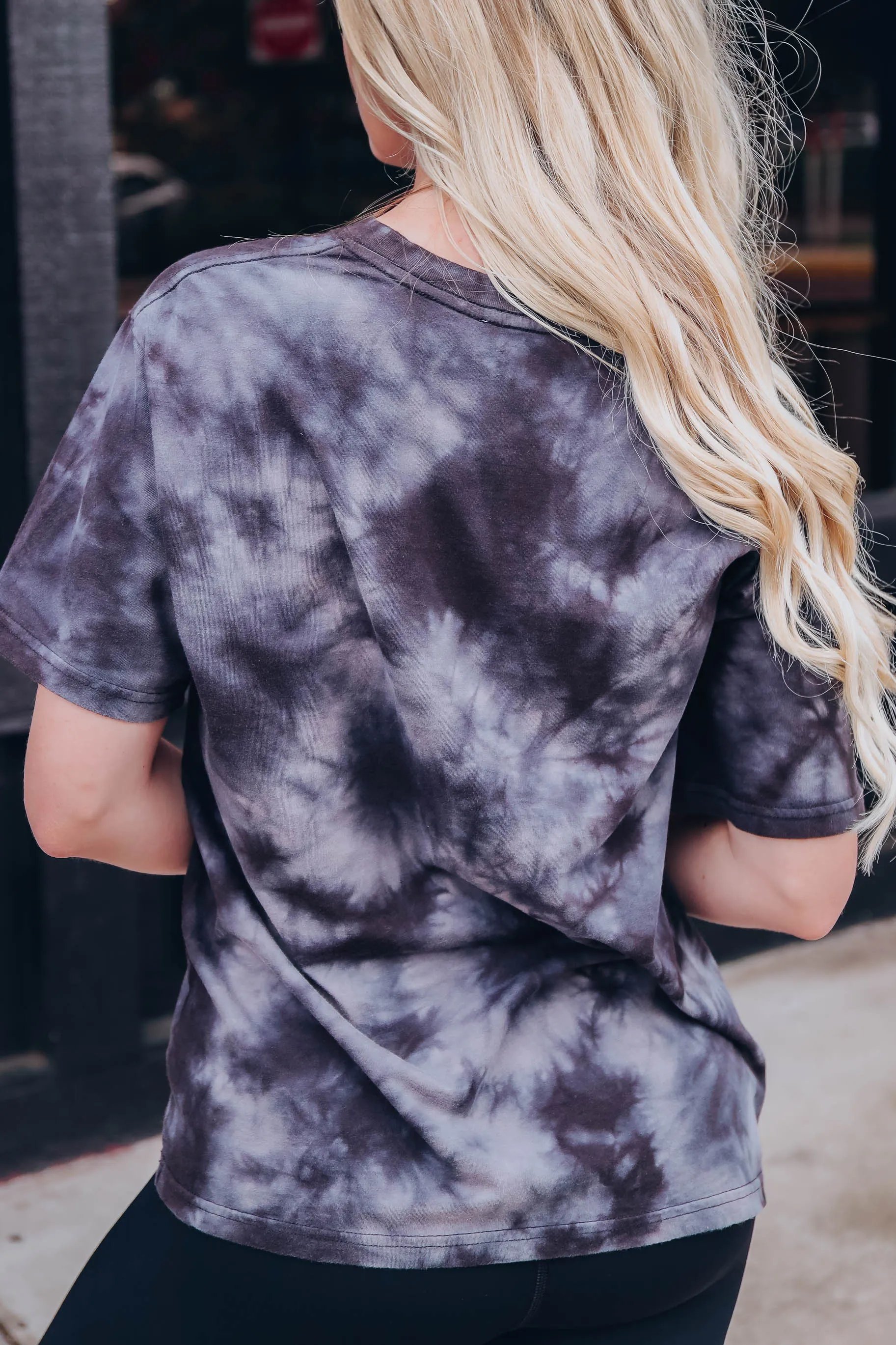 Be Free Tie-Dye Boyfriend Tee - Black