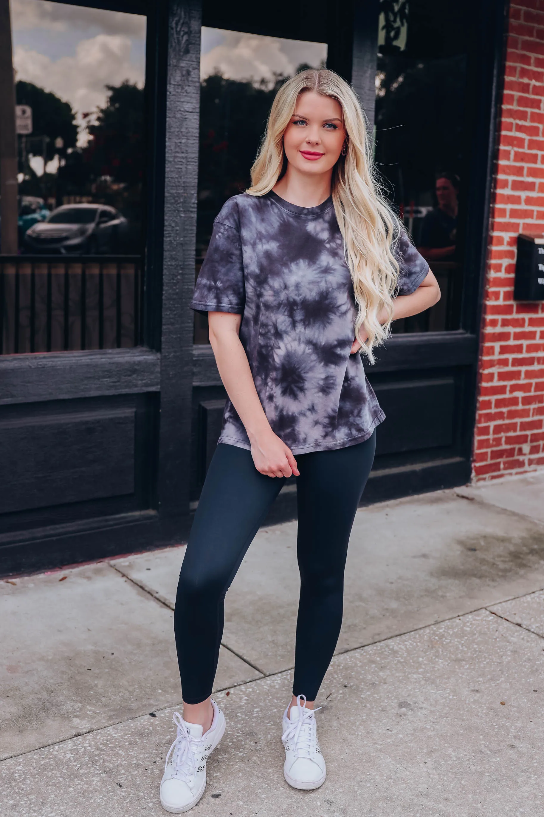 Be Free Tie-Dye Boyfriend Tee - Black