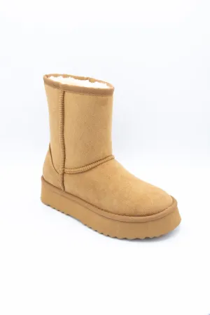 Beach by Matisse Mortiz Fur Top Booties for Women in Chestnut | MORTIZ-CHESTNUT