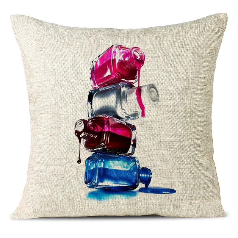 Beautiful Nail Polish Linen Pillowcase