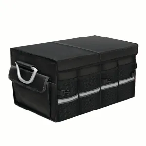 Big Trunk Organizer, Cargo Organizer SUV Trunk Storage Waterproof Collapsible Durable Multi Compartments RA12994