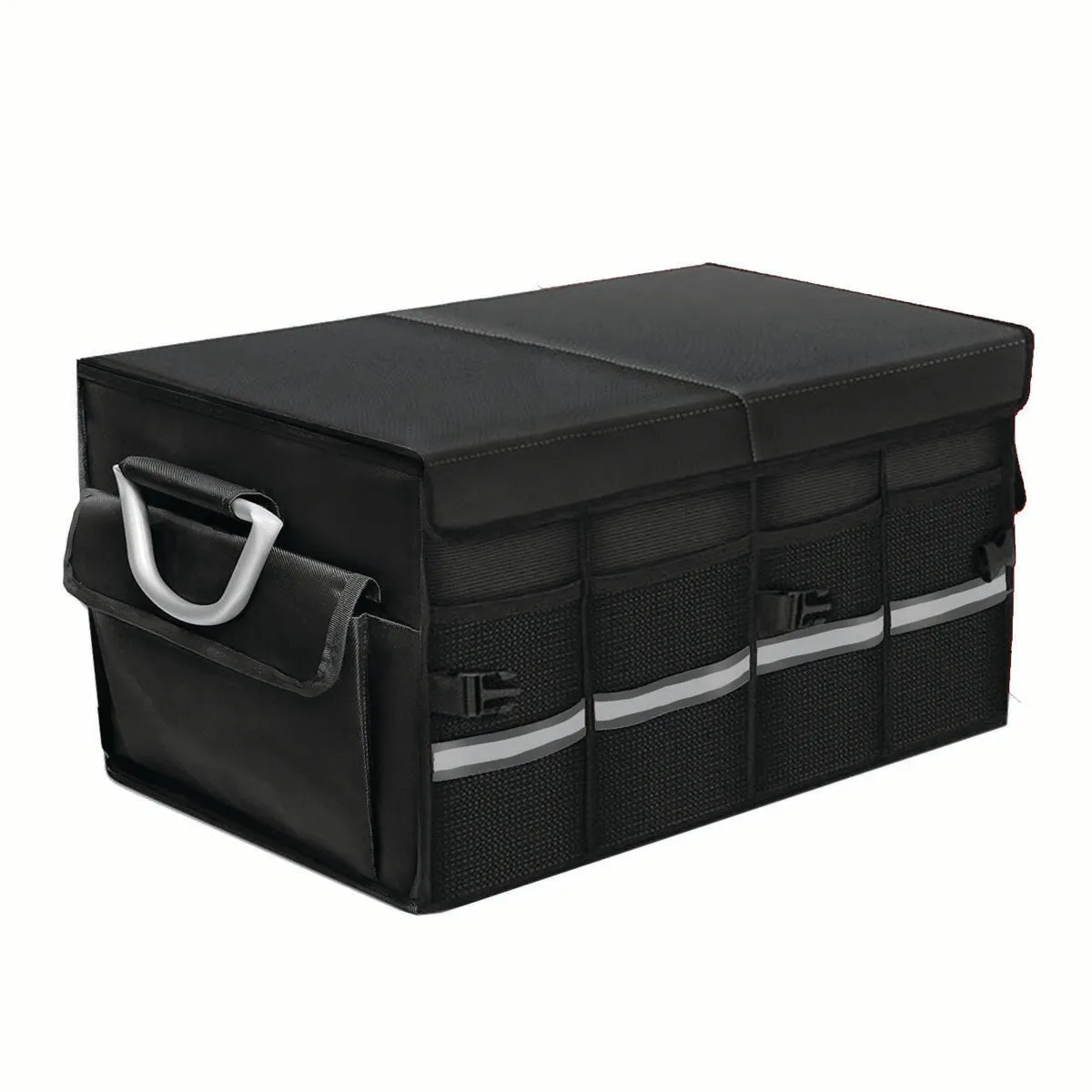 Big Trunk Organizer, Cargo Organizer SUV Trunk Storage Waterproof Collapsible Durable Multi Compartments RA12994
