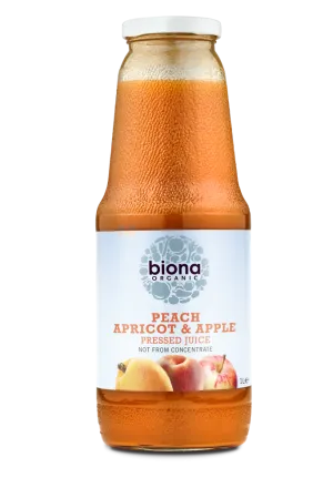 Biona Peach Apricot & Apple Juice 1 Litre
