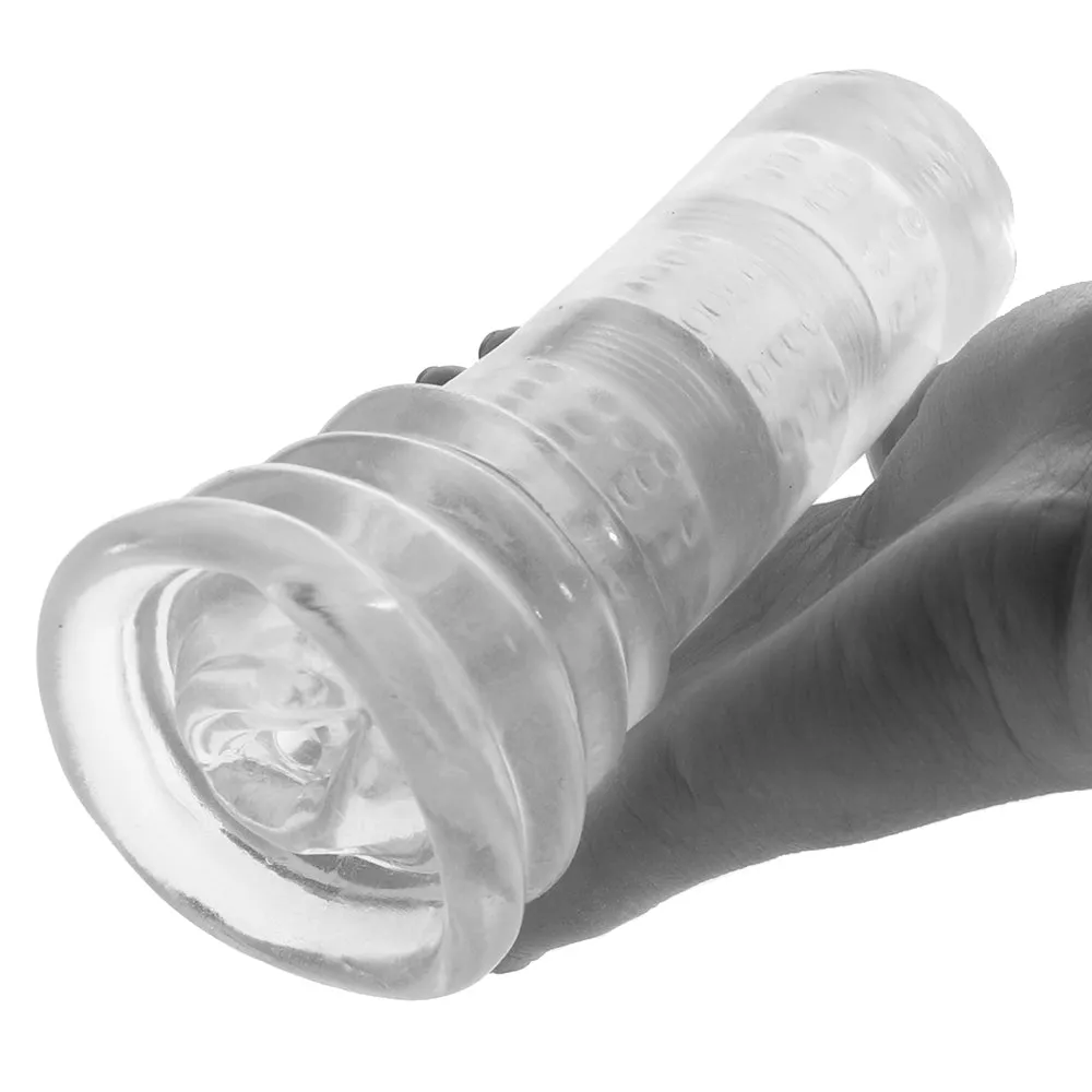 Blush M for Men All Nighter Glow in the Dark Textured Stroker Clear | Male Masturbator