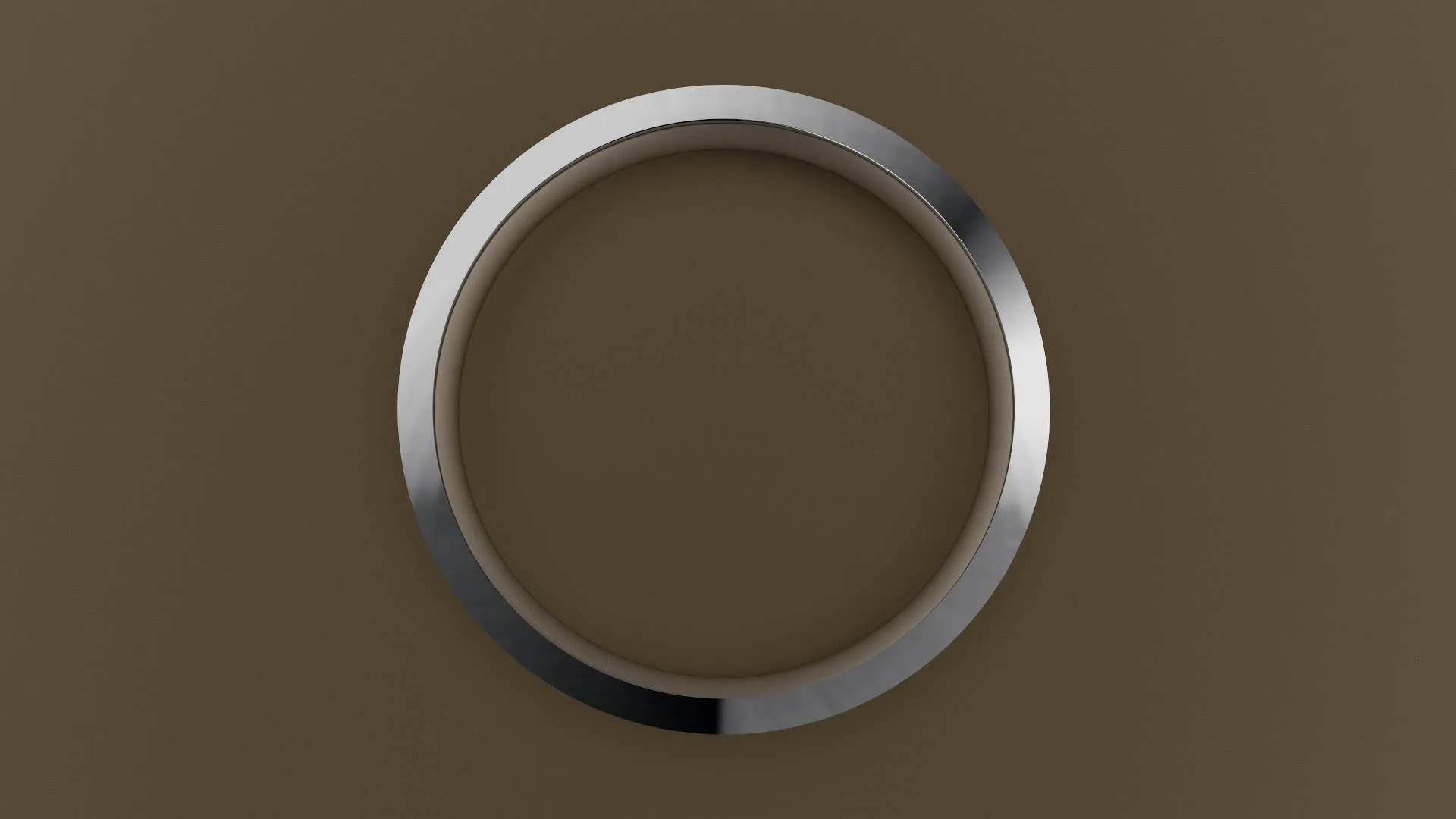 Brushed White Gold 3mm Single V Groove Wedding Band