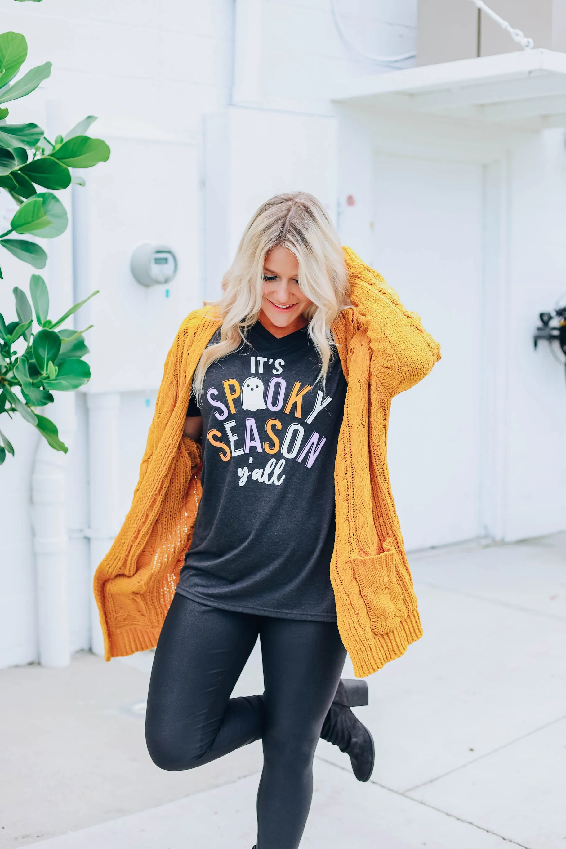 Cable Knit Cardigan - Mustard