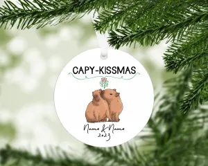 Cappy-Kissmas Personalized Capybara Ornament