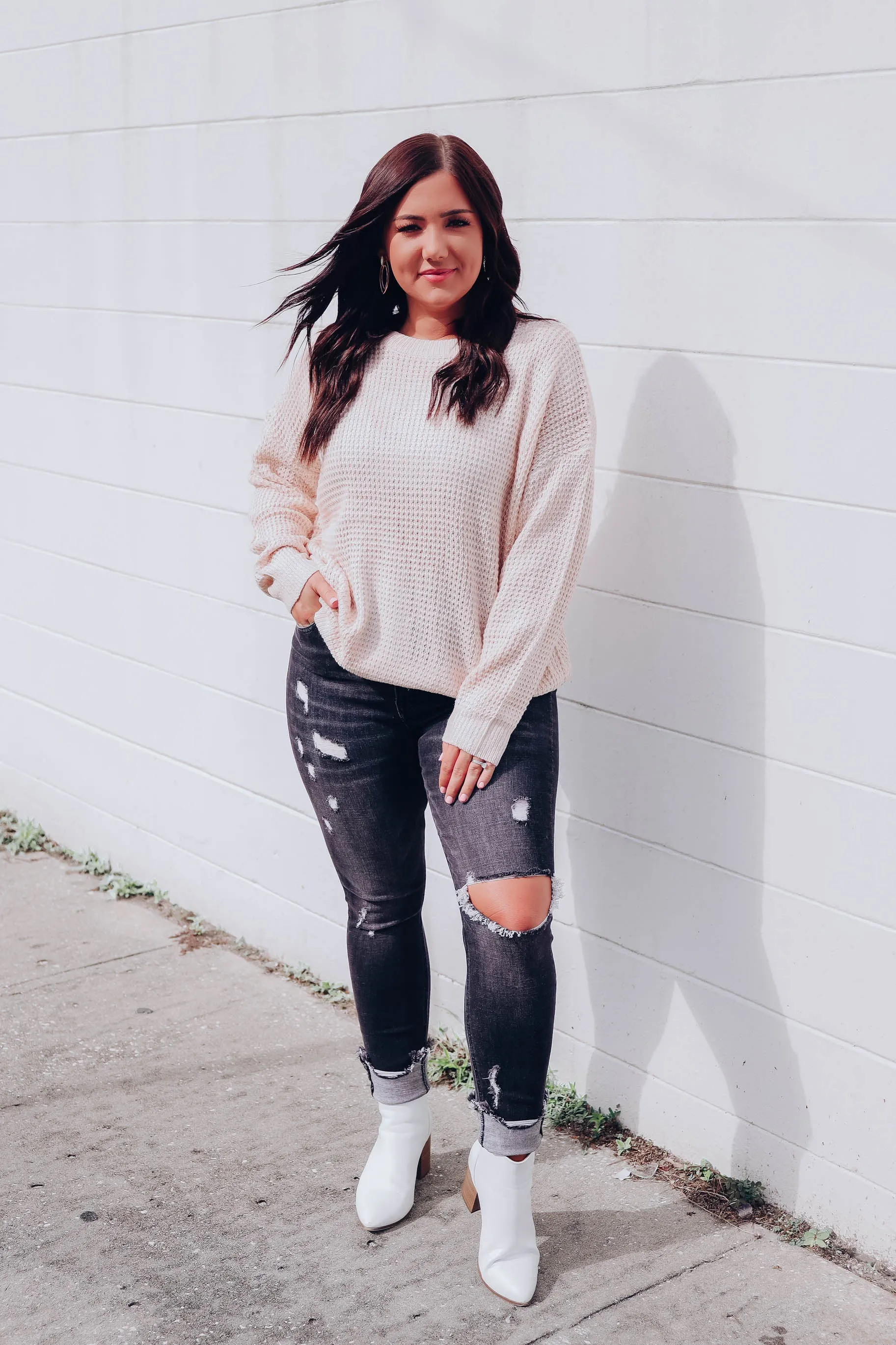 Carmella Knit Sweater - Ivory