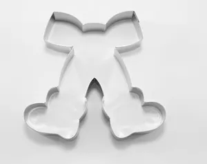 Christmas Bow Cookie Cutter with Boots
