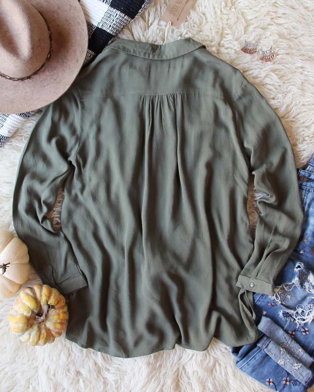 Colorado Tie Top in Olive