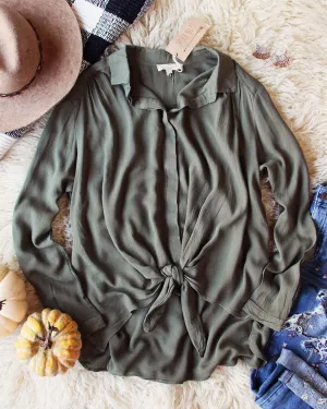 Colorado Tie Top in Olive