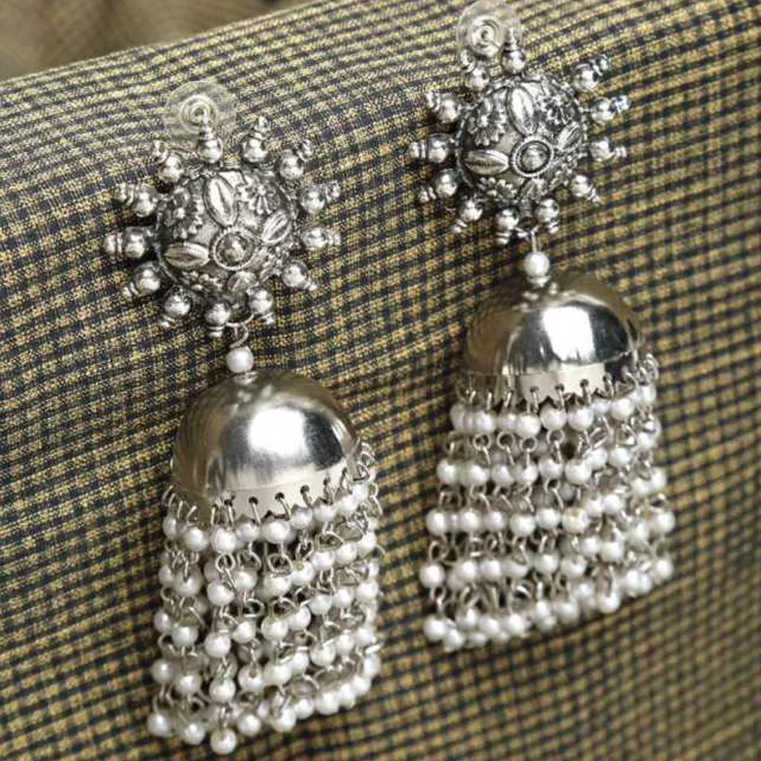 Combo of 2 Multicolor Ghungroo and Chain Linked Jhumki