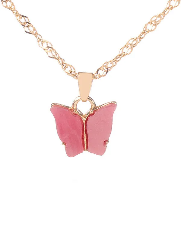 Combo of 2 White and Rosepink Mariposa Pendant