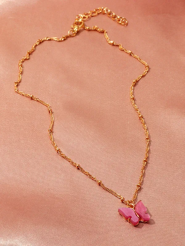 Combo of 2 White and Rosepink Mariposa Pendant