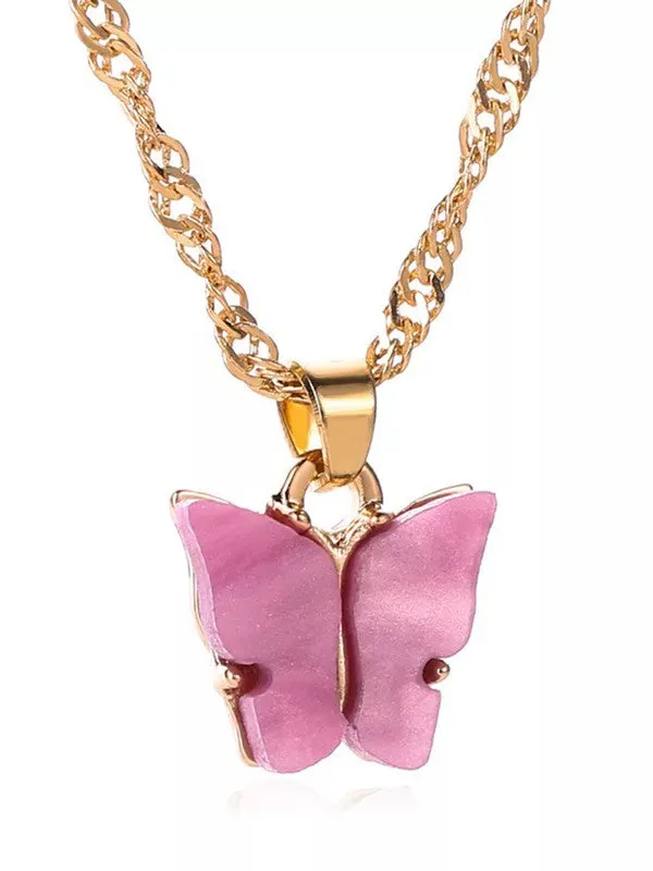 Combo of 2 White and Rosepink Mariposa Pendant