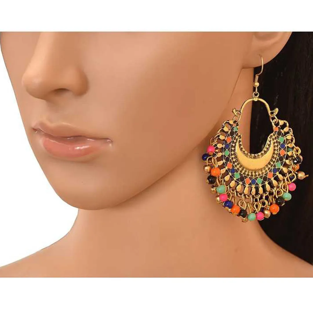 Combo Of 3 Pair Silver Chandbali and Layered Jhumki