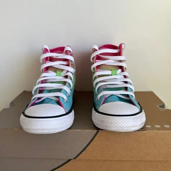 Converse Chuck Taylor Hi Top Multicolor Kids Sneakers A08748F- SZ 2 Y