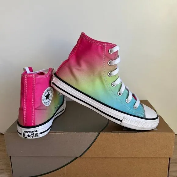 Converse Chuck Taylor Hi Top Multicolor Kids Sneakers A08748F- SZ 2 Y