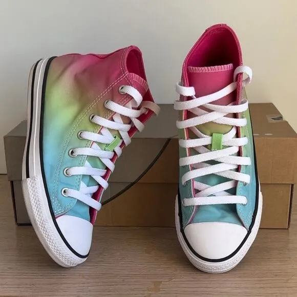 Converse Chuck Taylor Hi Top Multicolor Kids Sneakers A08748F- SZ 2 Y
