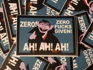 Count Zero Fucks Given Sticker