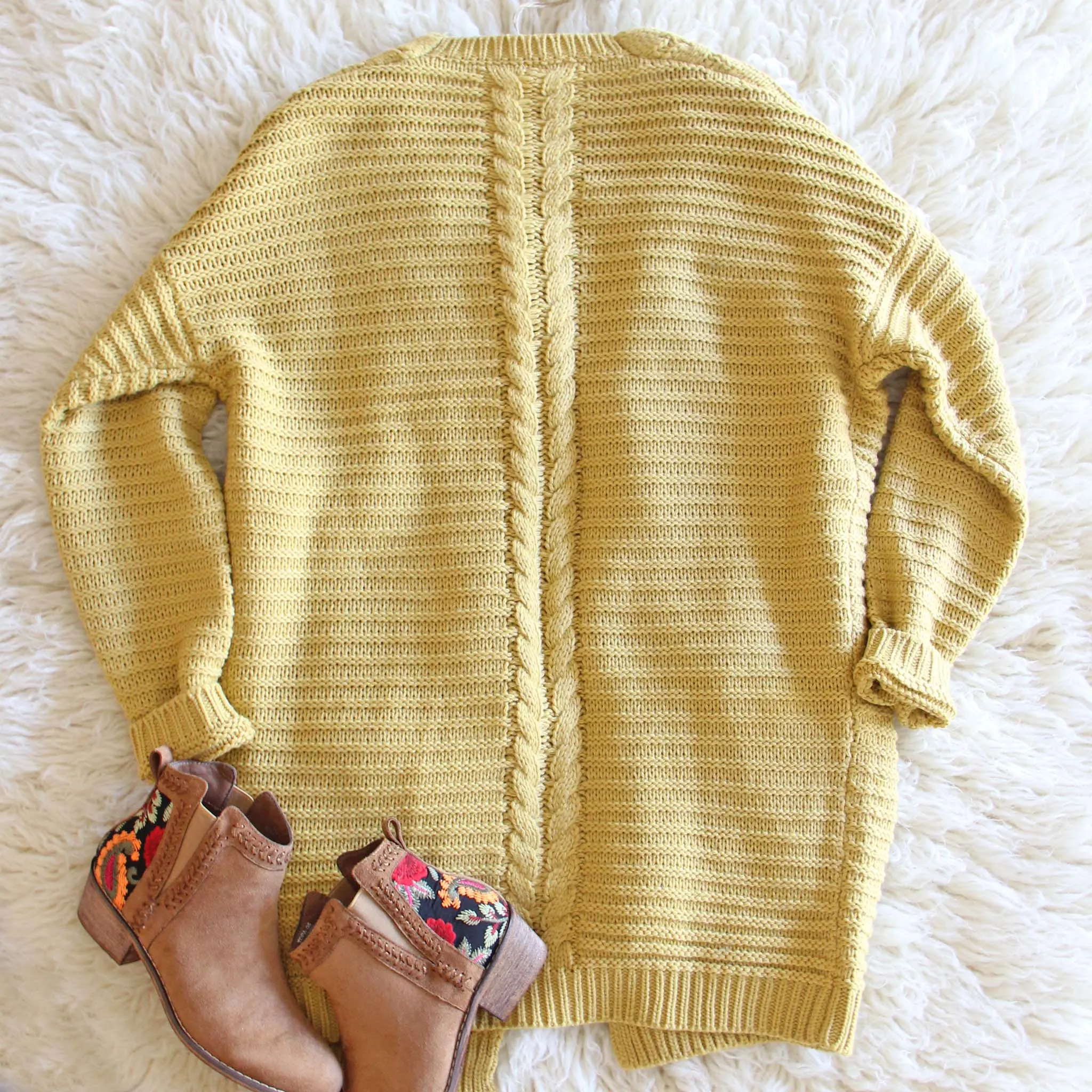 Cozy Bundle Sweater in Mustard