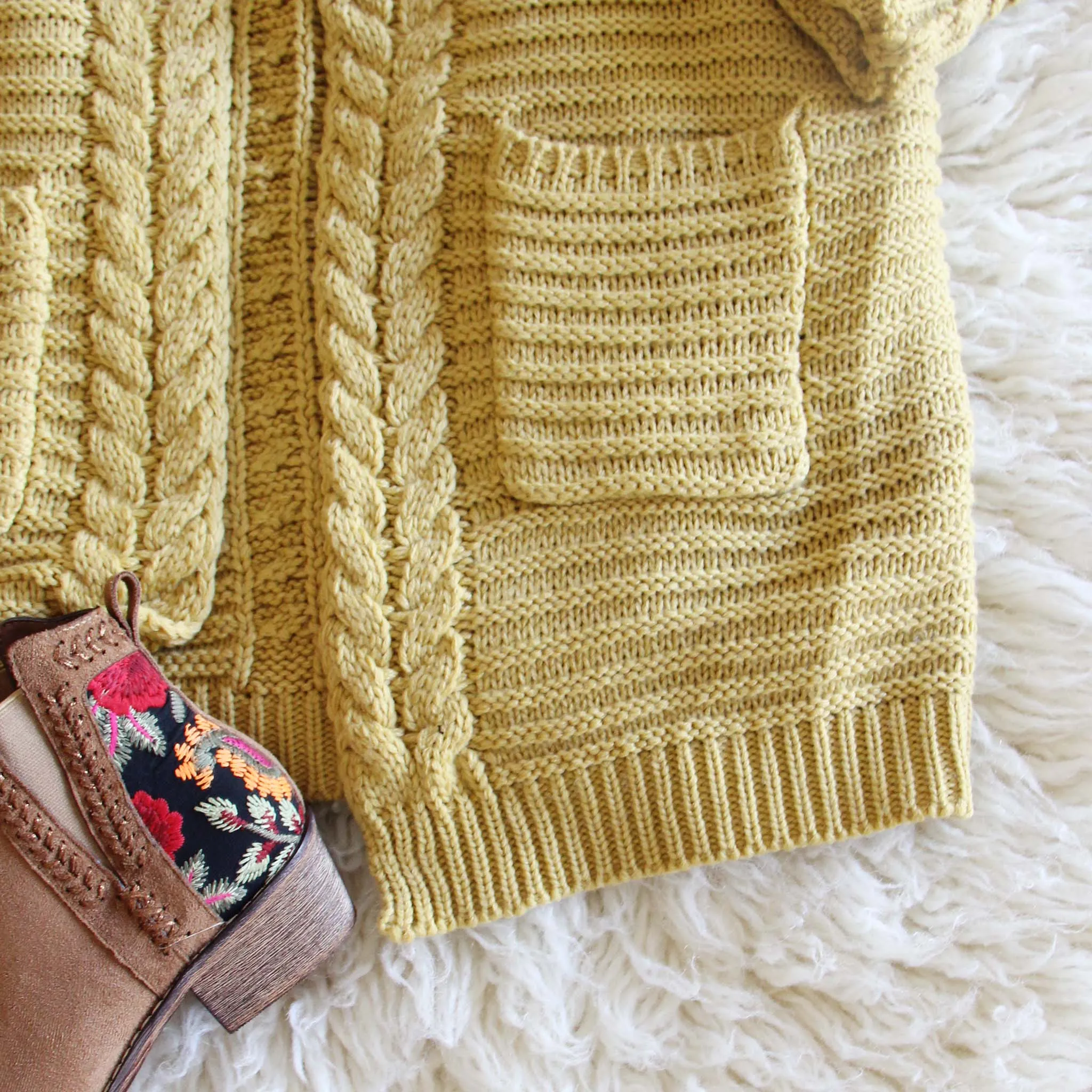 Cozy Bundle Sweater in Mustard