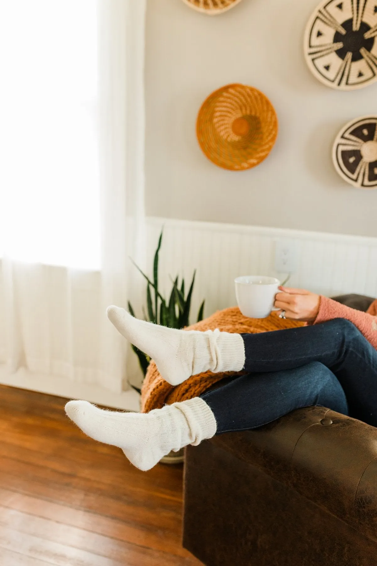 Cozy Knit Boot Socks- Ivory