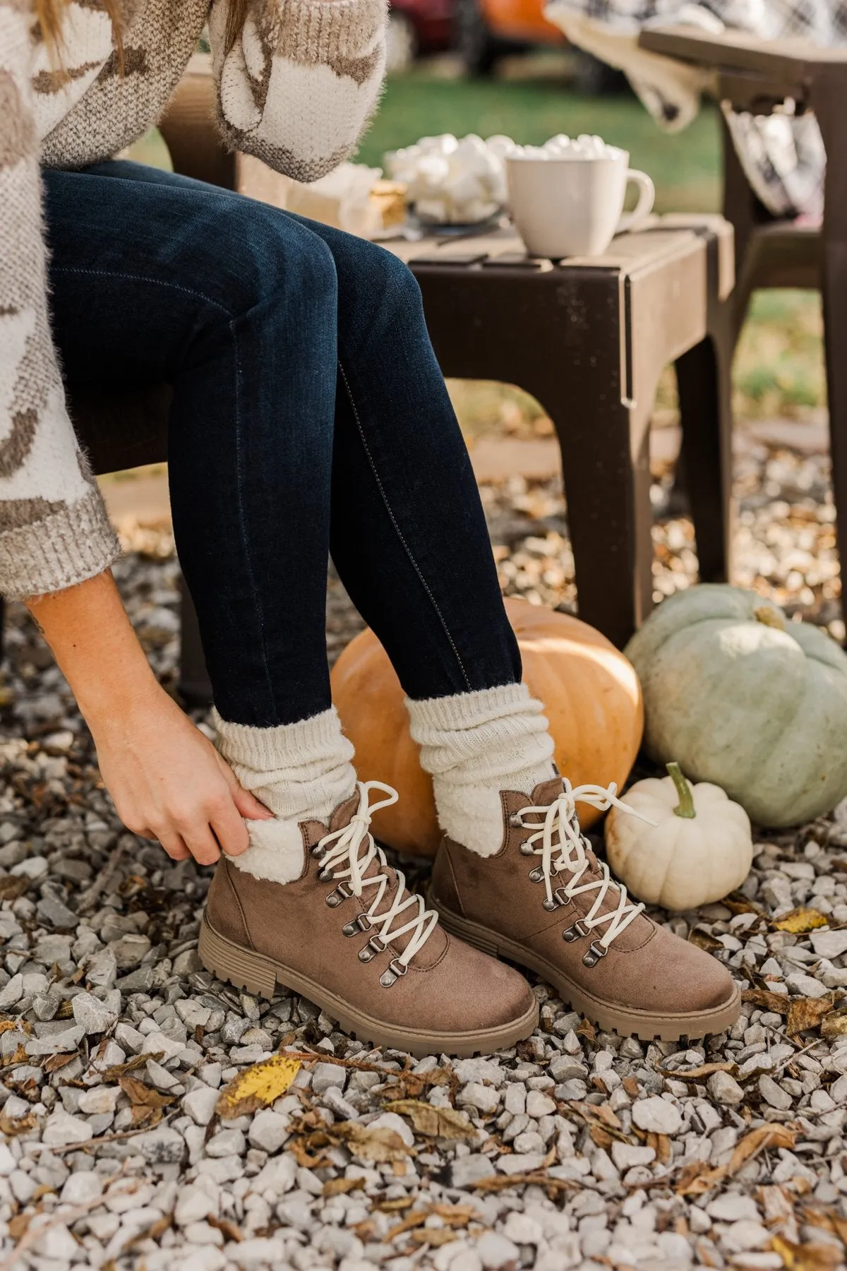 Cozy Knit Boot Socks- Ivory
