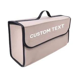 Custom Text For Soft Felt Car Bag Organizer, Compatible with All Cars, Folding Car Storage Box Non Slip Fireproof Car Trunk Organizer DR12990