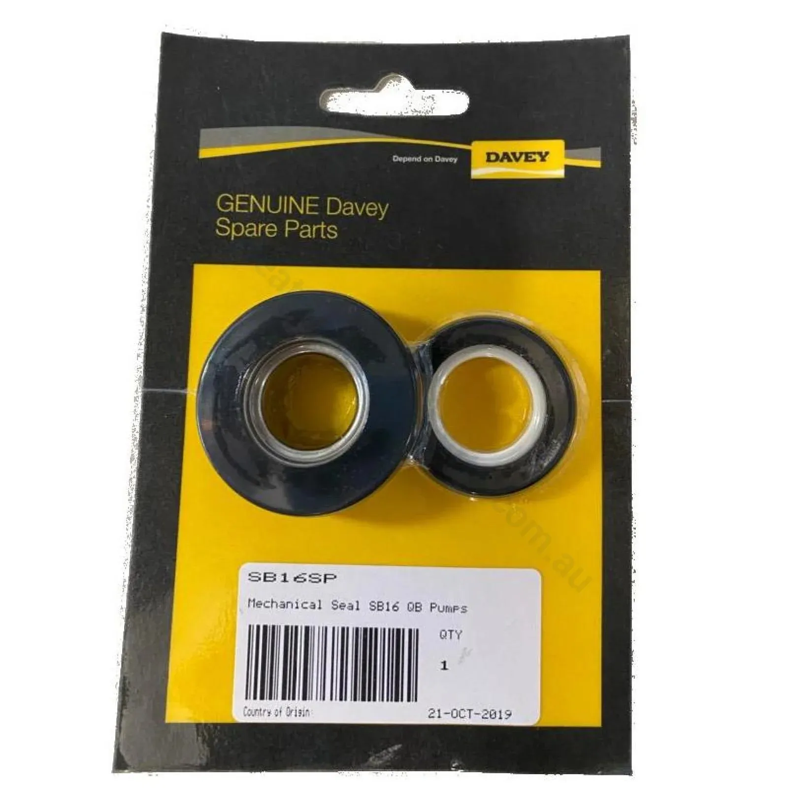 Davey QB Booted Mechanical Seal