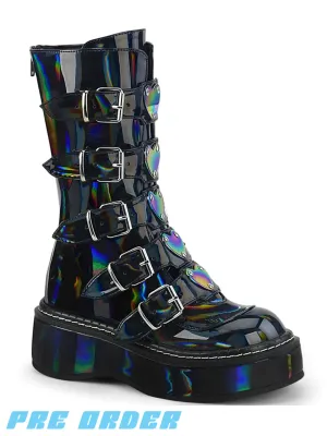 DEMONIA EMILY-330 - BLACK HOLOGRAM ✰ PRE ORDER ✰